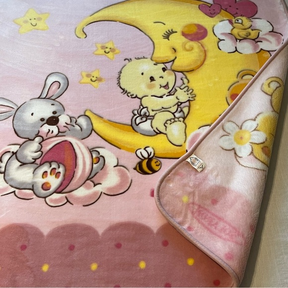 RARE : Vintage Baby Blanket | SOLARON | Size: 110 x 140 CMS - Picture 5 of 12